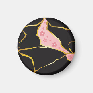 Kintsugi-Magnet mit Kirschblüten-Akzente Magnet