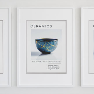 Kintsugi Pottery Poster Series | weiß