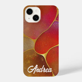 Kintsugi Red und Gold iPhone 14 Hülle