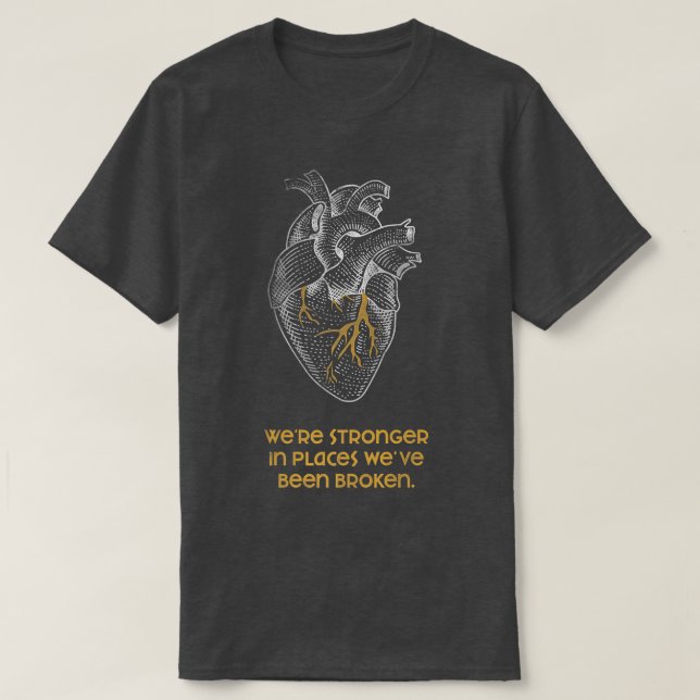 Kintsugi Stronger bei Broken Japanese Pottery Rep T-Shirt (Design vorne)