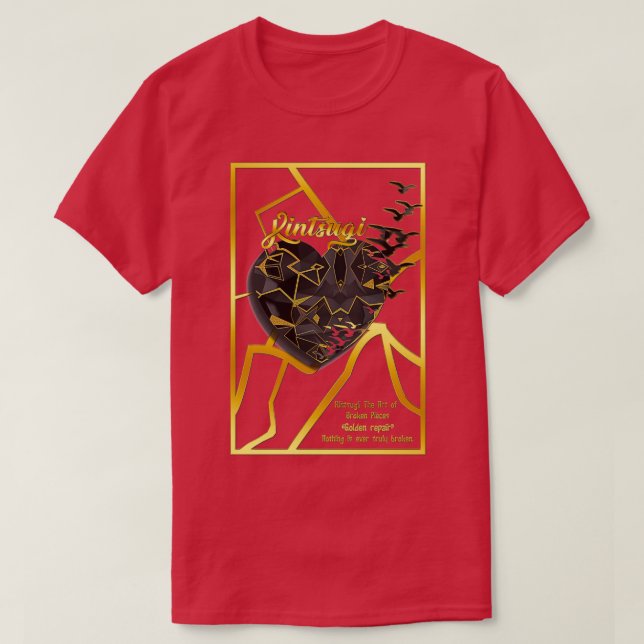 Kintsugi The Art of Broken Pieces T-Shirt (Design vorne)