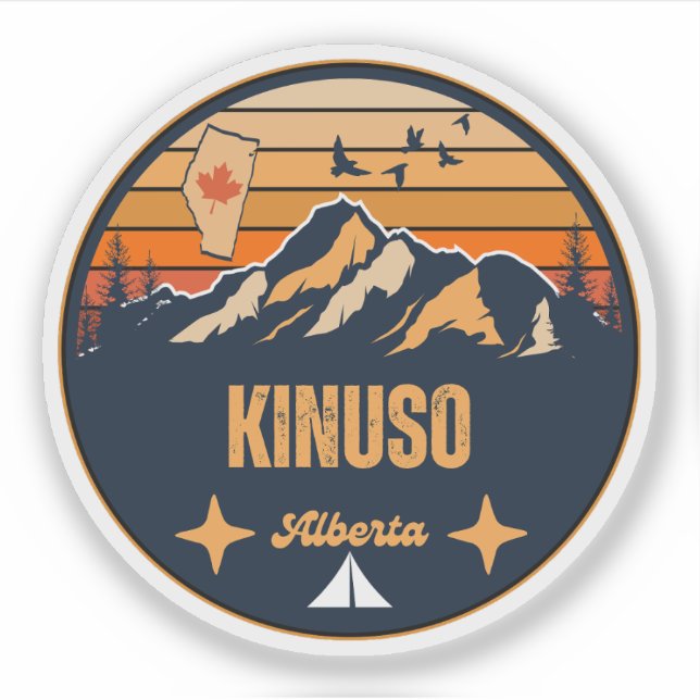 Kinuso, Alberta Aufkleber (Vorderseite)