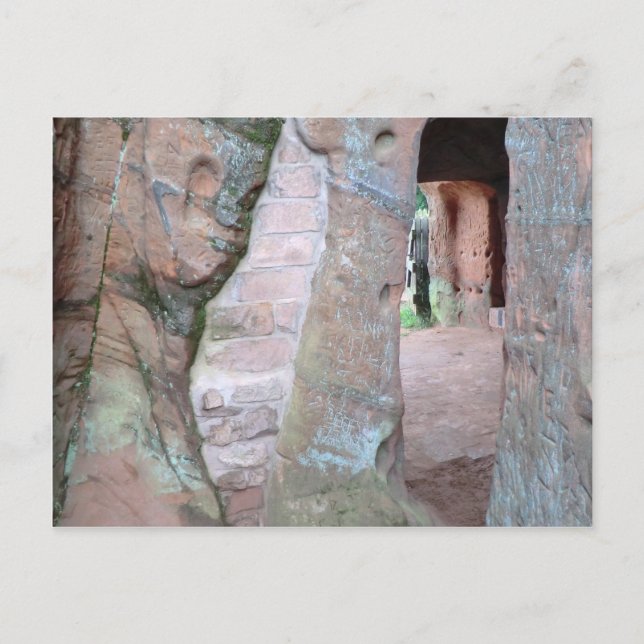 Kinver Edge Rock Houses Postkarte (Vorderseite)