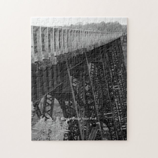 Kinzua Bridge Skywalk Picturesque Familienspass Puzzle (Vertikal)