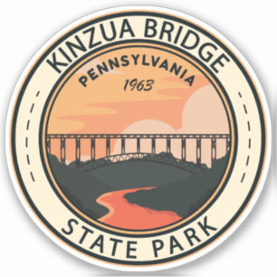 Kinzua Bridge Staat Park Pennsylvania Retro Abzeic Aufkleber