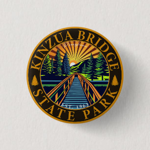Kinzua Bridge Staat Park Pennsylvania Retro Abzeic Button
