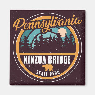 Kinzua Bridge Staat Park Pennsylvania Retro Abzeic Magnet