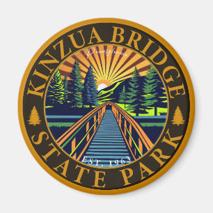 Kinzua Bridge Staat Park Pennsylvania Retro Abzeic Magnet