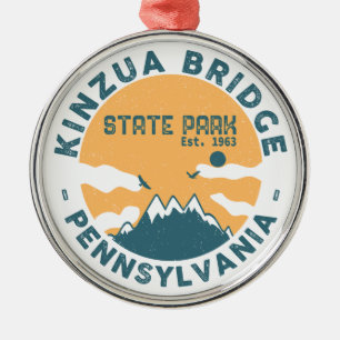 Kinzua Bridge State Park Pa Retro Vintage Ornament Aus Metall