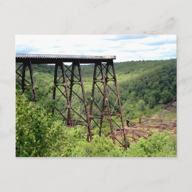 Kinzua Skywalk Bridge Postkarte (Vorderseite)