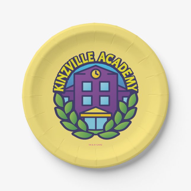 Kinzville Hochschullogo Pappteller (Vorderseite)