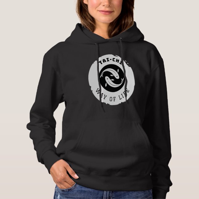 Kio Fish Tai Chi Ying Yang Balance Taoism Meditati Hoodie (Vorderseite)