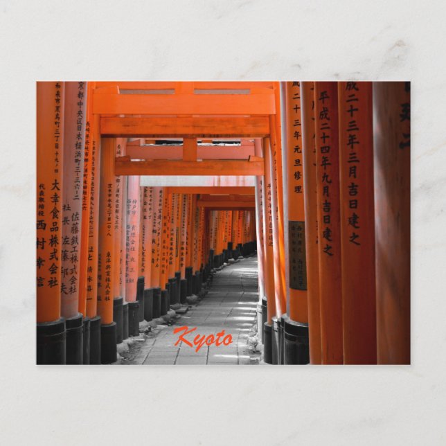 Kioto Postcard — Fushimi Inari Shrine Postkarte (Vorderseite)
