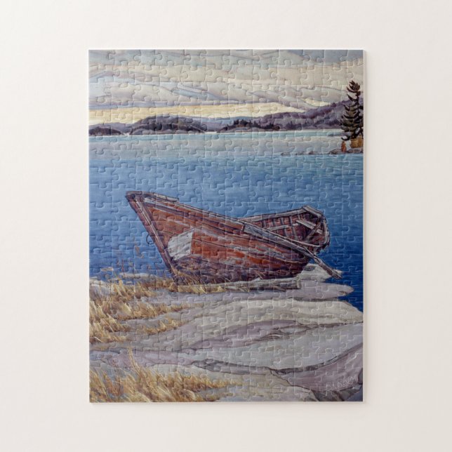 "Kipawa Long Boat" von Charlie Rapsky Puzzle (Vertikal)