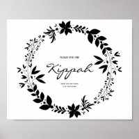 Kippah-Zeichen, individualisierbare Kippotorhochze