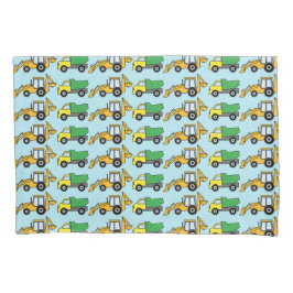 Kipper-und Löffelbagger-Muster Kissenbezug