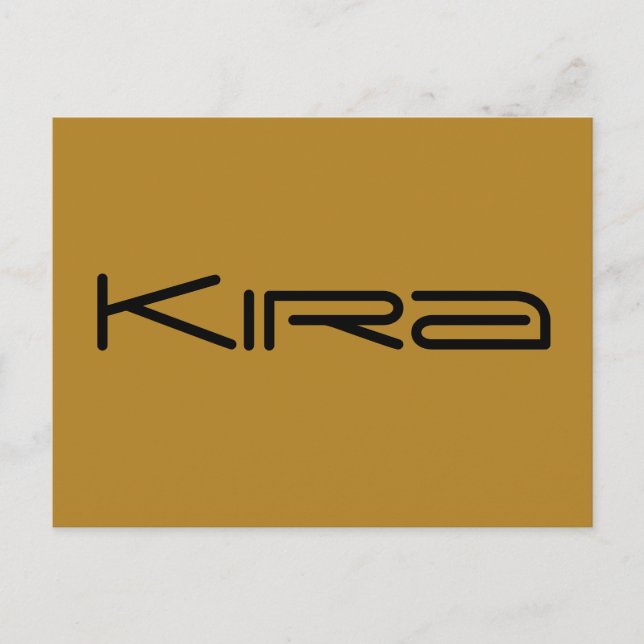 Kira, Figur aus Orphan Black, geometrischer Schrif Postkarte (Vorderseite)