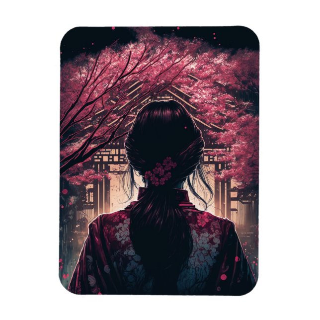 Kira Kirschblüten - Flexibler Fotomagnet Magnet (Vertikal)