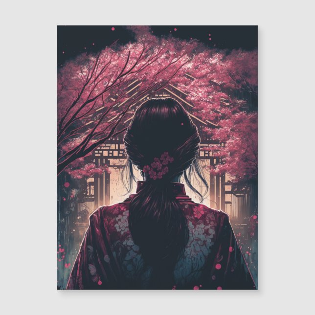 Kira Kirschblüten - Magnetkarte (Vorderseite)