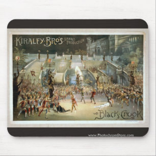 Kiralfy Bros "schwarzer Haken-" Vintages Theater Mousepad