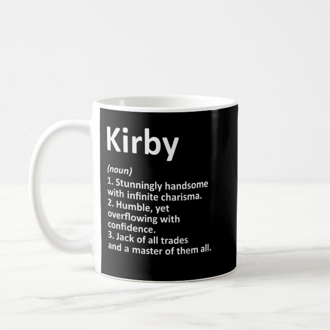 KIRBY Definition Personalisiert Name Funny Birthda Kaffeetasse (Links)