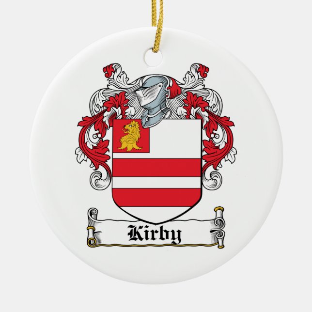 Kirby Familienwappen Keramikornament (Vorne)