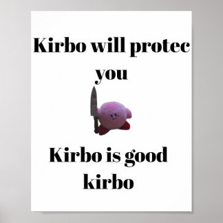 Kirby mit Messer Poster