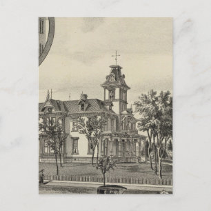 Kirby Wohnsitz und Bank, Abilene, Kansas Postkarte