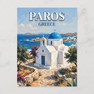 Kirche Agios Nikolaos Paros Griechenland Postkarte