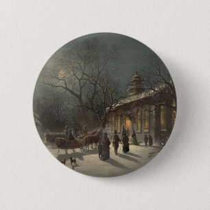 Kirche am Heiligen Abend Button