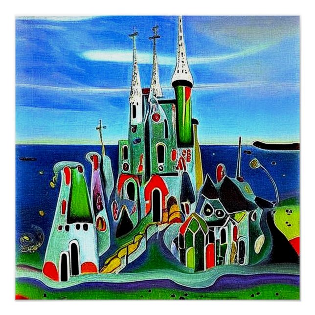 Kirche am Meer 4 Poster (Vorderseite)