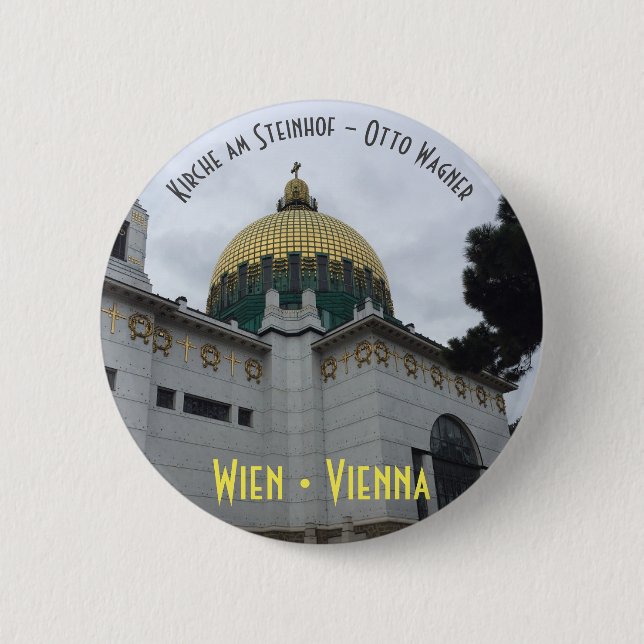 Kirche am Steinhof - Otto Wagner Button (Vorderseite)