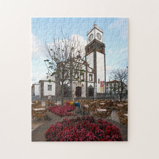 Kirche auf den Azoren Puzzle (Vertikal)