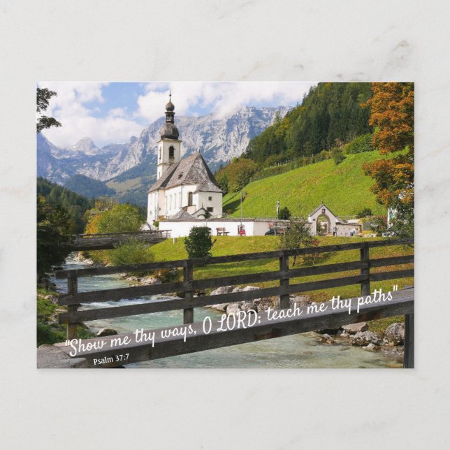 Kirche auf der Hillside Postkarte (Vorderseite)