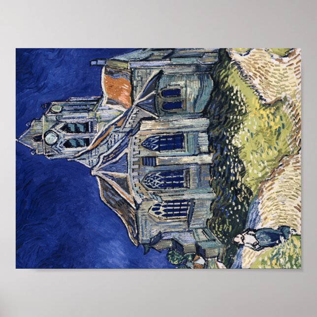 Kirche Auvers Sur Oise Gemälde Vincent van Gogh Poster (Vorne)