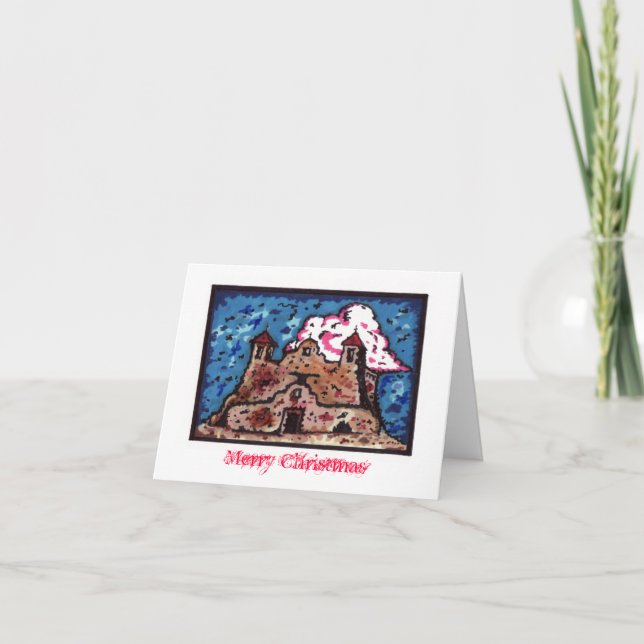 Kirche bei Isleta Feiertagskarte (Vorderseite)