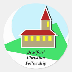 Kirche, BradfordChristianFellowship Runder Aufkleber