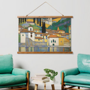 Kirche Cassone Gustav Klimt Malerei Landschaft Wandteppich Mit Holzrahmen