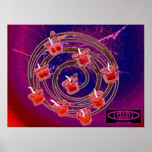 Kirche der 9 Kerzen Poster