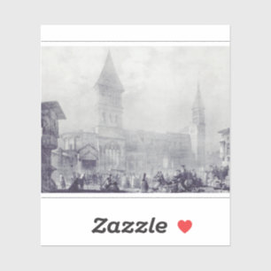 Kirche der Abtei Saint Philibert in Tournus Aufkleber