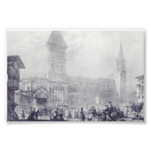 Kirche der Abtei Saint Philibert in Tournus Fotodruck