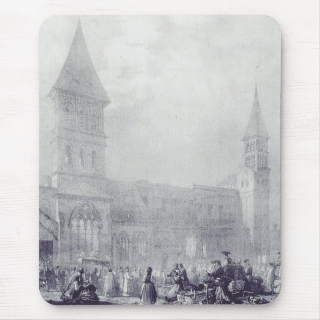 Kirche der Abtei Saint Philibert in Tournus Mousepad (Vorne)