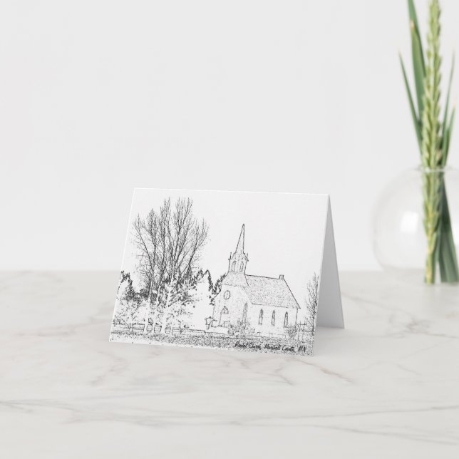 Kirche der Anmerkungs-Karten-B&W Rindal, Marshall Karte (Vorderseite)