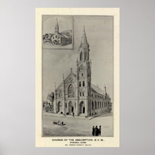 Kirche der Erlösung, Ansonia, Conn Poster