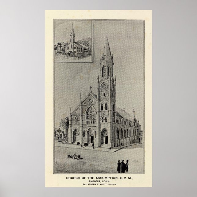 Kirche der Erlösung, Ansonia, Conn Poster (Vorne)