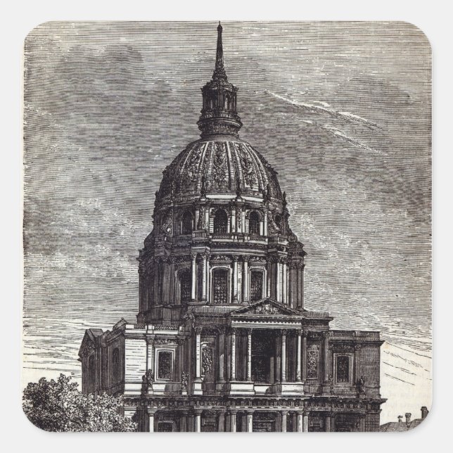 Kirche der Invaliden, die Grab von Quadratischer Aufkleber (Vorderseite)