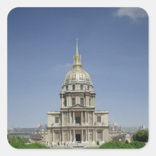 Kirche der Invaliden, gebaut 1679-1708 Quadratischer Aufkleber
