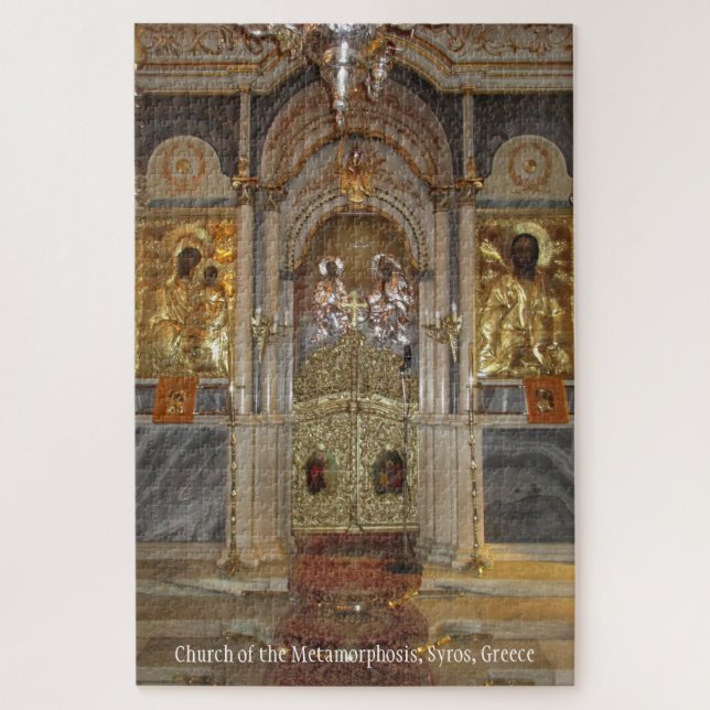 Kirche der Metamorphose, Syros, personalisieren Puzzle (Vertikal)