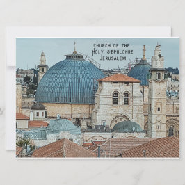 Kirche des Heiligen Sepulchers, Jerusalem, Ferienk Feiertagskarte