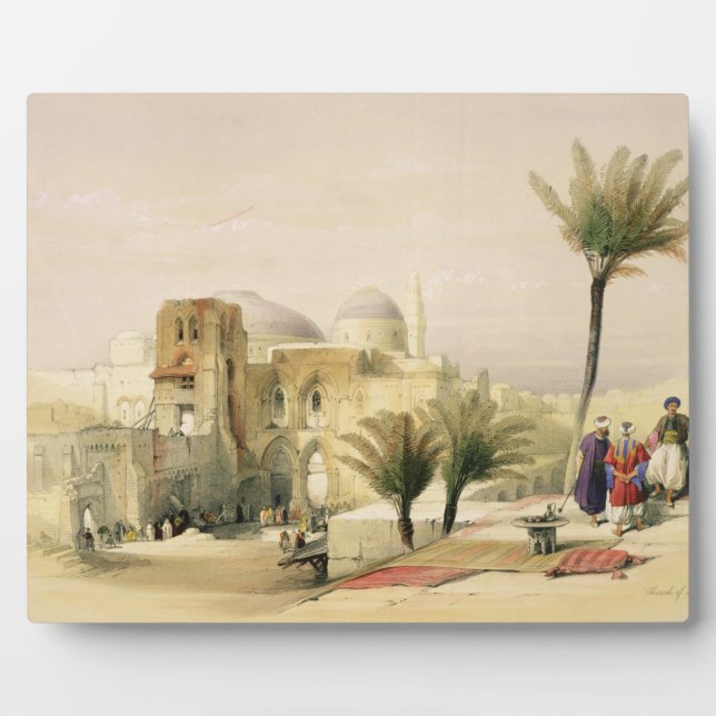 Kirche des Heiligen Sepulchers, Jerusalem, Teller  Fotoplatte (Vorderseite)